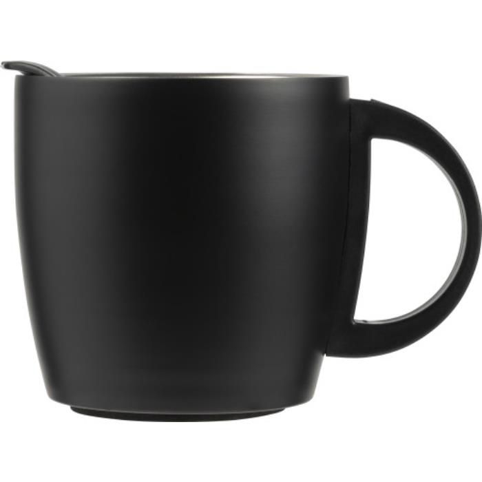 GI8227-01Doppelwandiger Kaffeebecher aus Edelstahl _350 ml_ Rania_ Schwarz