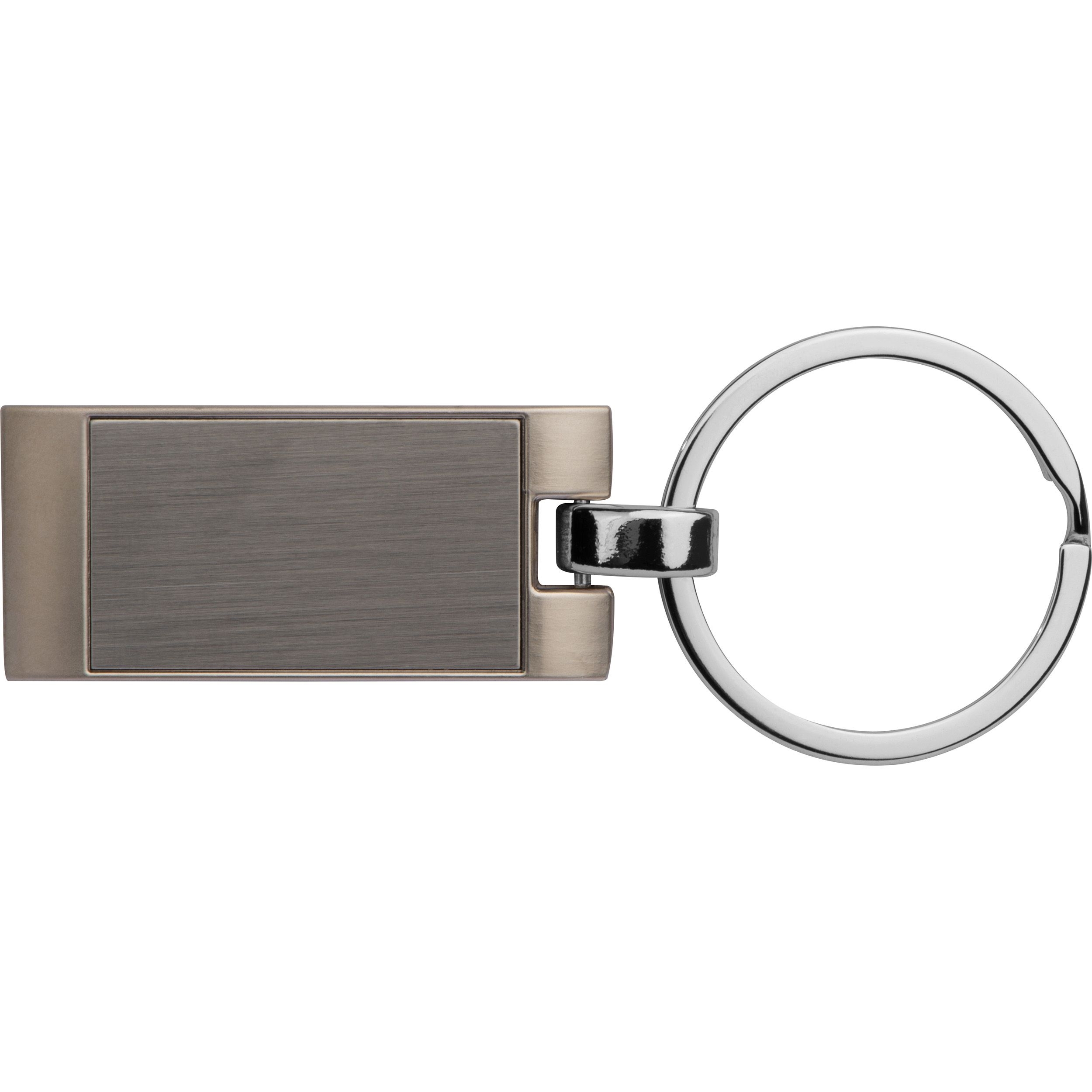 MA92270-07Metall Schluesselanhaenger_ rechteckig mit gewellter Rueckseite_ silbergrau