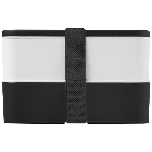 PF210470-4MIYO 700_700 ml Doppel-Lunchbox_ schwarz_weiss_schwarz