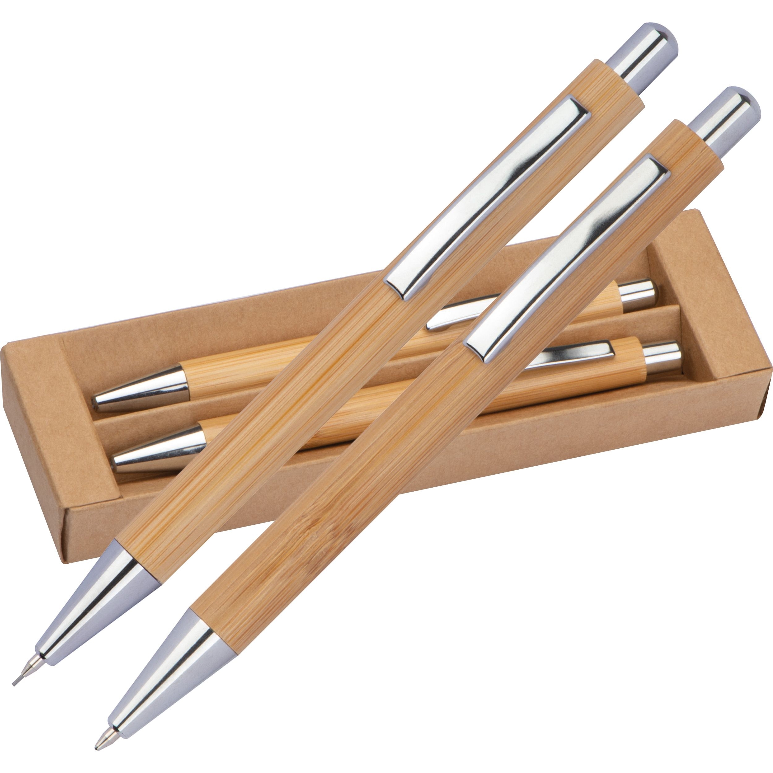 MA12575-13Schreibset aus Bambus_ beige