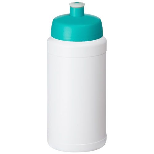 PF210688-6Baseline® Plus 500 ml Flasche mit Sportdeckel_ weiss_aquablau