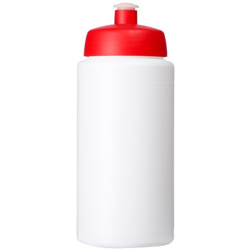 PF210687-4Baseline® Plus grip 500 ml Sportflasche mit Sportdeckel_ weiss_rot