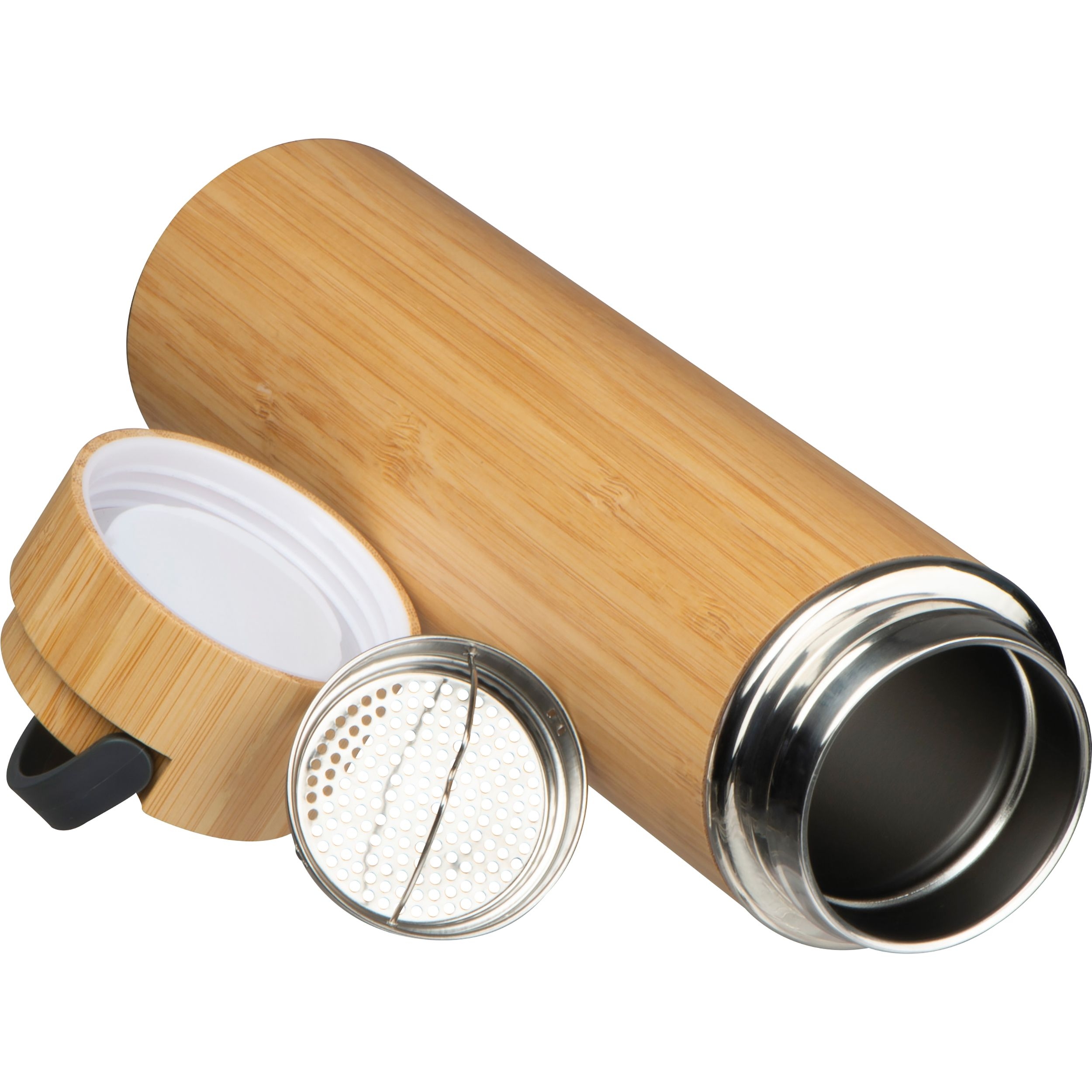 MA63113-13Trinkflasche mit Teesieb Bambus_ beige