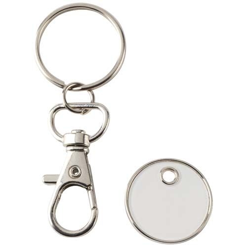 PF104592-1Rory Schluesselanhaenger mit Trolley-Muenze_ weiss