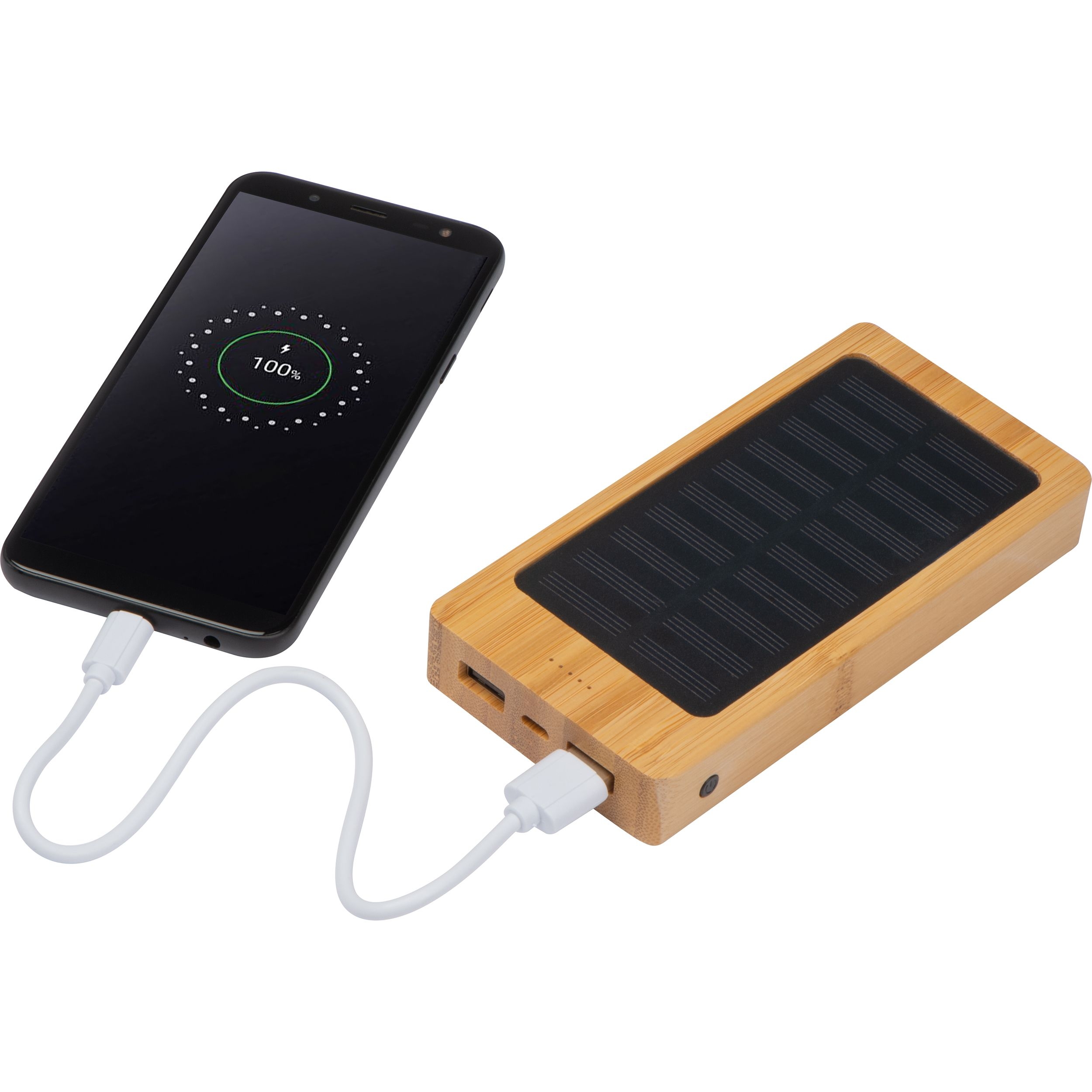 MA32563-13Solar Powerbank aus Bambus mit 8.000 mAh VALENTINA_ beige