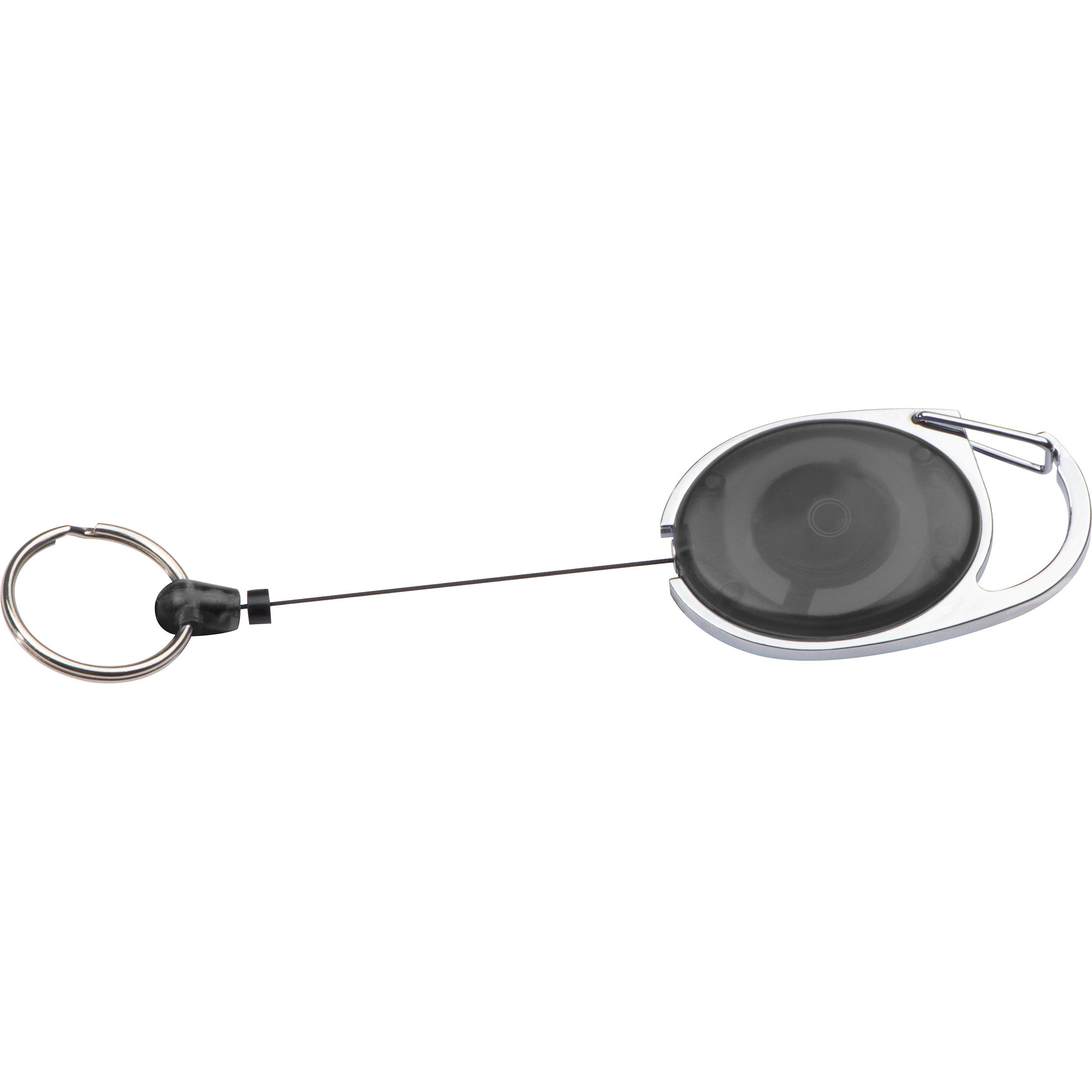 MA91171-03Schluesselanhaenger mit Karabiner und ausziehbarem Schluesselring_ schwarz