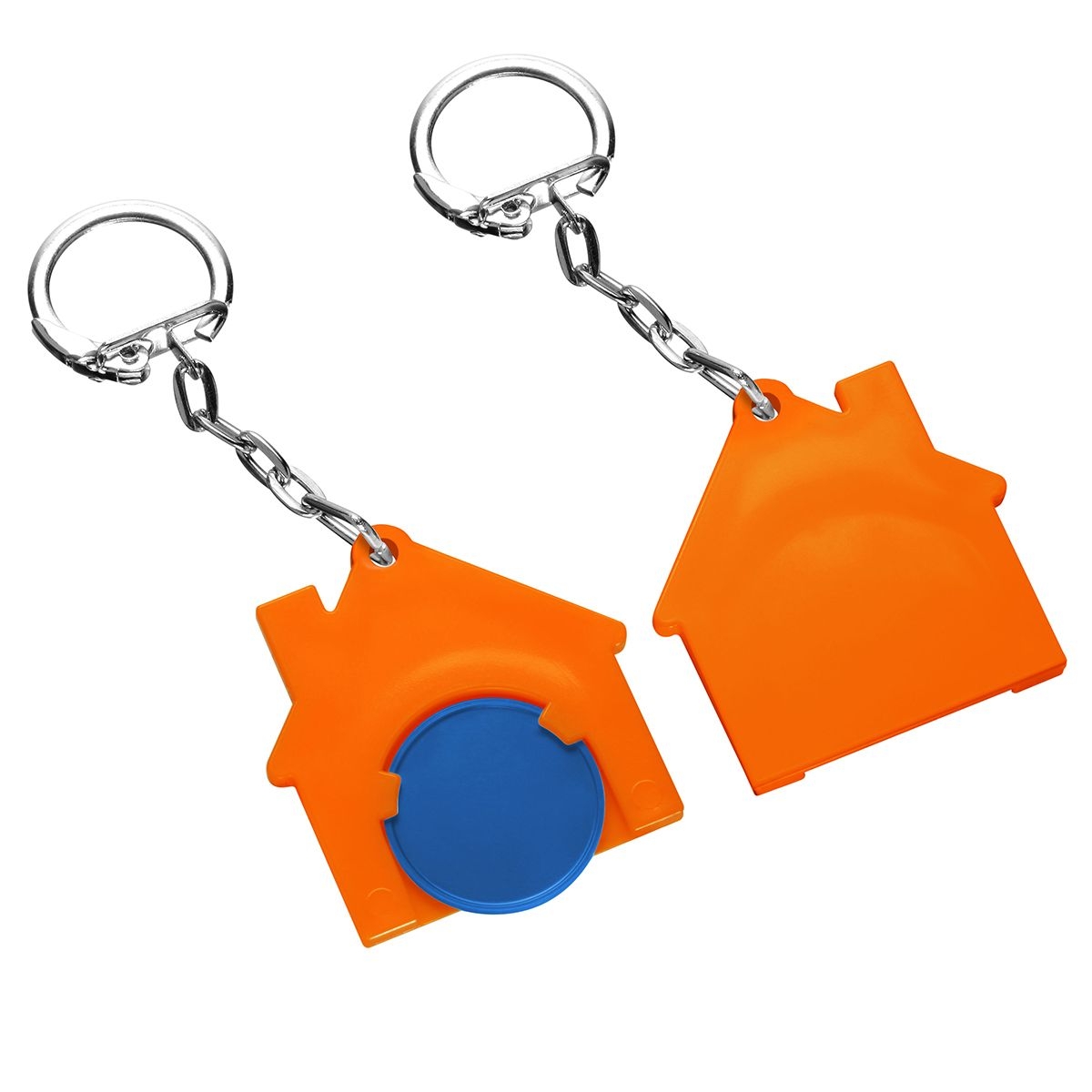 HE7516K-3-5Chiphalter mit 1€-Chip _Haus_ blau_ orange