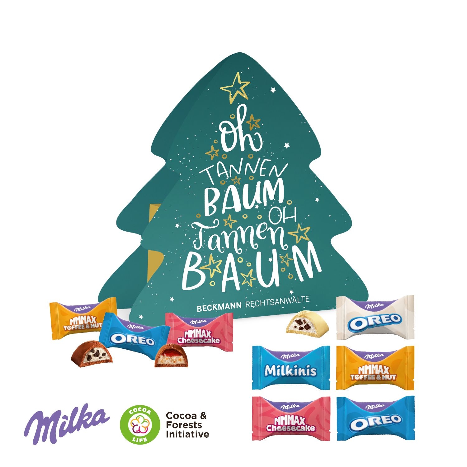 CD95603Weihnachtsbaum Milka „Favourites“
