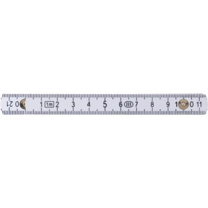 GI710433-02Zollstock aus Kunststoff 1m Leon_ Weiss