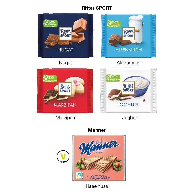 JG20156-2Praesentbox Premium_ Ritter SPORT 100g_ Nugat_ Wald