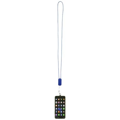 PF124494-3Anser Smartphone Lanyard aus recyceltem Kunststoff mit 27 W 5-in-1 integriertem Kabel_ royalblau