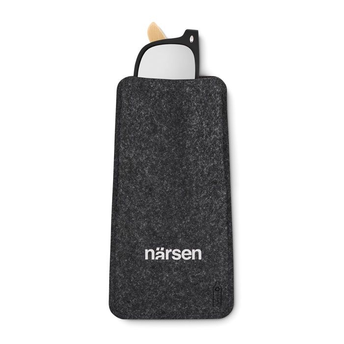 MO6425-15Nirson Brillenetui RPET-Filz_ Steingrau