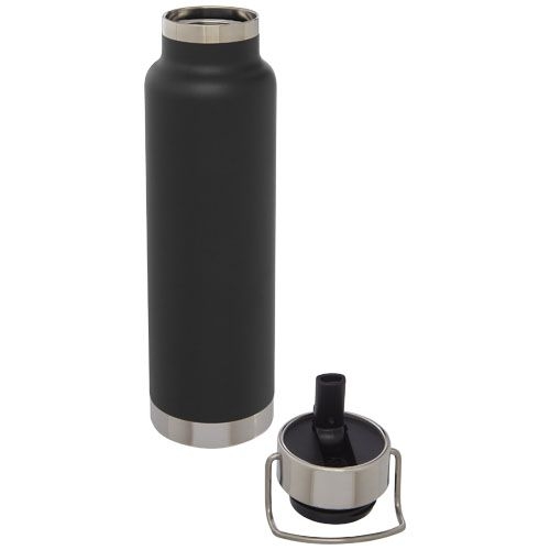 PF100732-3Thor 750 ml Kupfer-Vakuum Sportflasche mit Trinkhalm_ schwarz