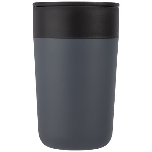 PF100731-4Nordia 400 ml doppelwandiger Becher aus Recyclingmaterial_ grau