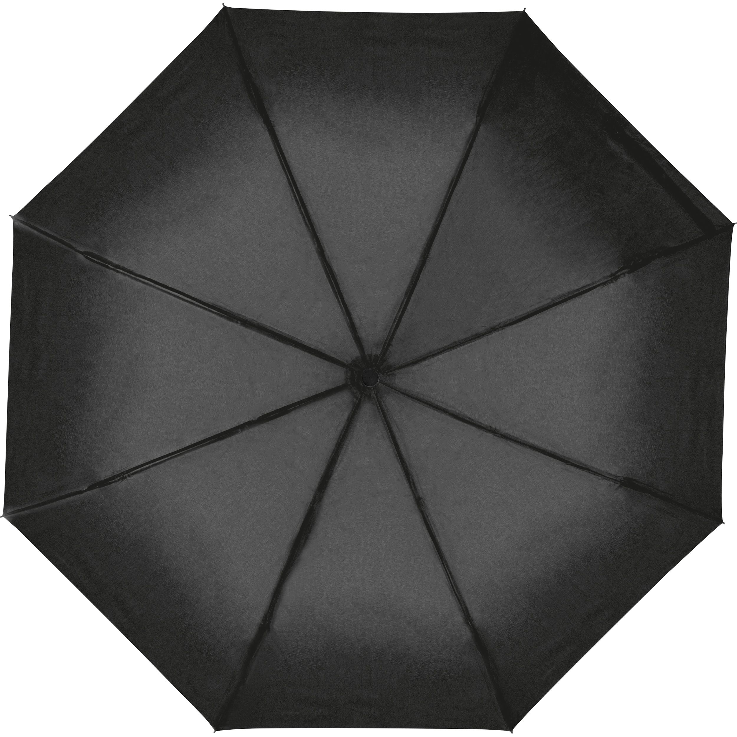 MA40885-03Taschenschirm aus Pongee mit Karabinergriff_ schwarz