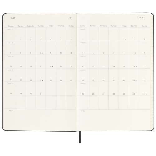 PF107937-1Moleskine Hardcover 12 Monate Wochenkalender L vertikal_ schwarz