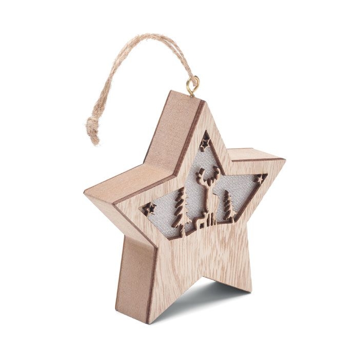 CX1527-40Starlight MDF-Stern mit Licht_ holz