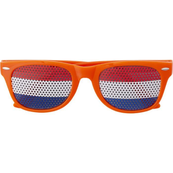 Fan Sonnenbrille aus Plexiglas Lexi, Rot/Weiß/Blau