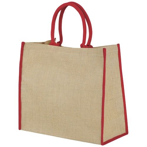 PF120182-4Harry farbige Jute Tragetasche 25L_ natur_rot PF120182-4Harry farbige Jute Tragetasche 25L_ natur_rot