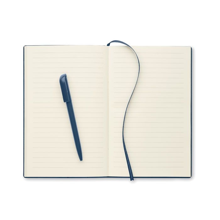 MO2524-85Nota DIN A5 PU Notizbuch mit Stift_ marineblau