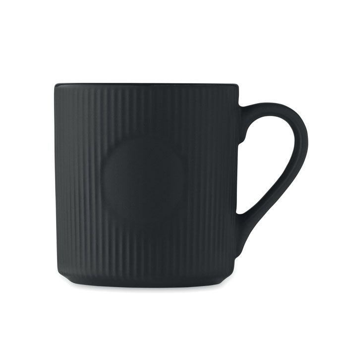 MO2397-03Ribmug Keramikbecher matt 340ml_ schwarz