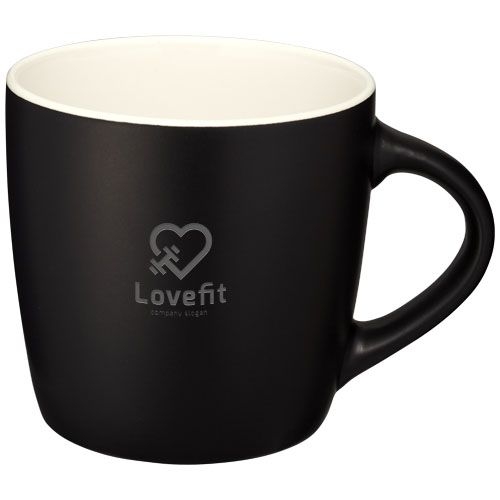 PF100476-1Riviera 340 ml Keramikbecher_ schwarz_weiss