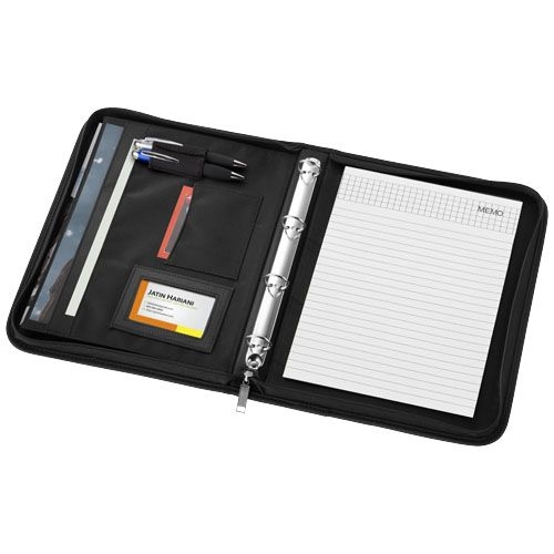 PF545007-1Stanford Luxus A4 Reissverschlussmappe_ schwarz