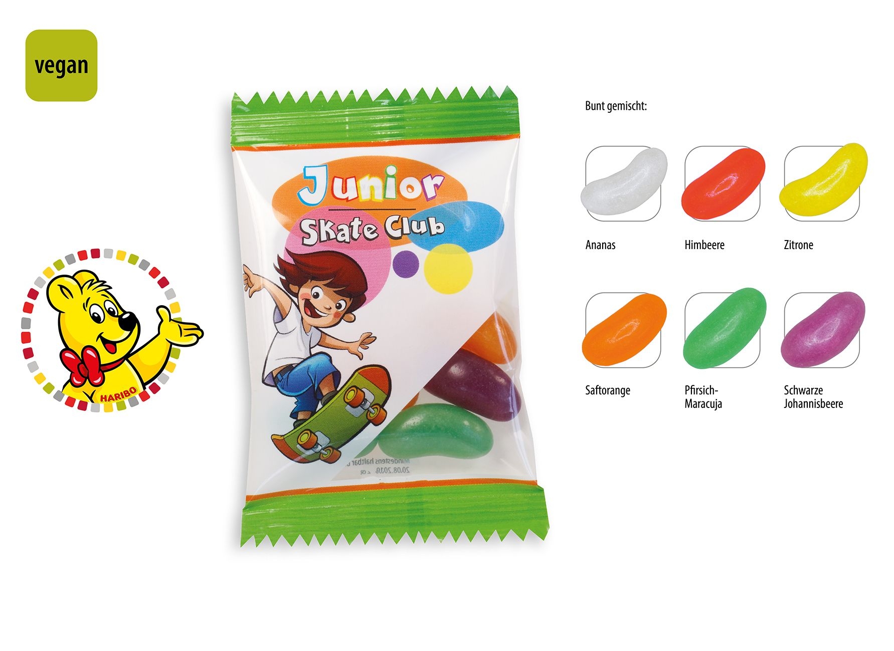 SW0353-1HARIBO Jelly Beans Werbetuete_HARIBO Jelly Beans_ Folie weiss SW0353-1HARIBO Jelly Beans Werbetuete_HARIBO Jelly Beans_ Folie weiss