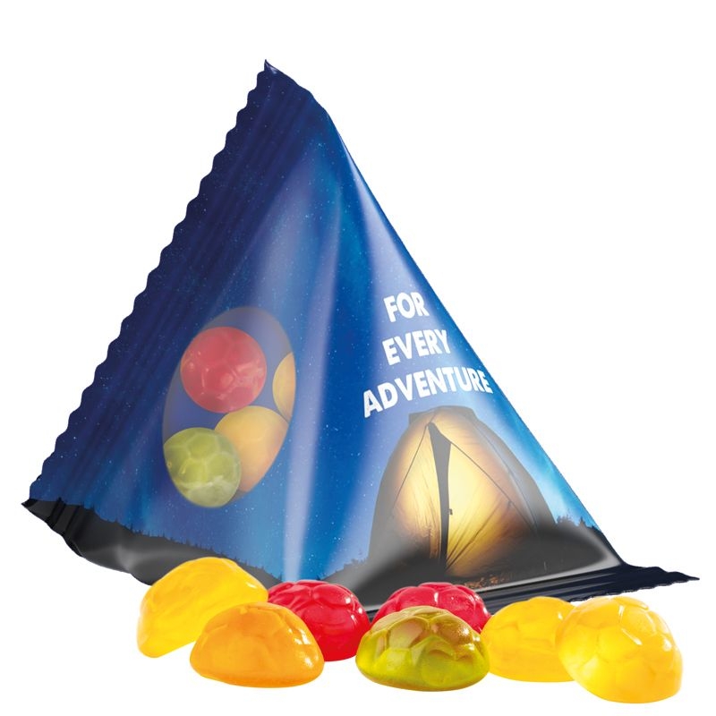 JG10063-22Tetraeder 15 g Trolli Fruchtgummi Standardformen_ Fussball_ transparente Folie