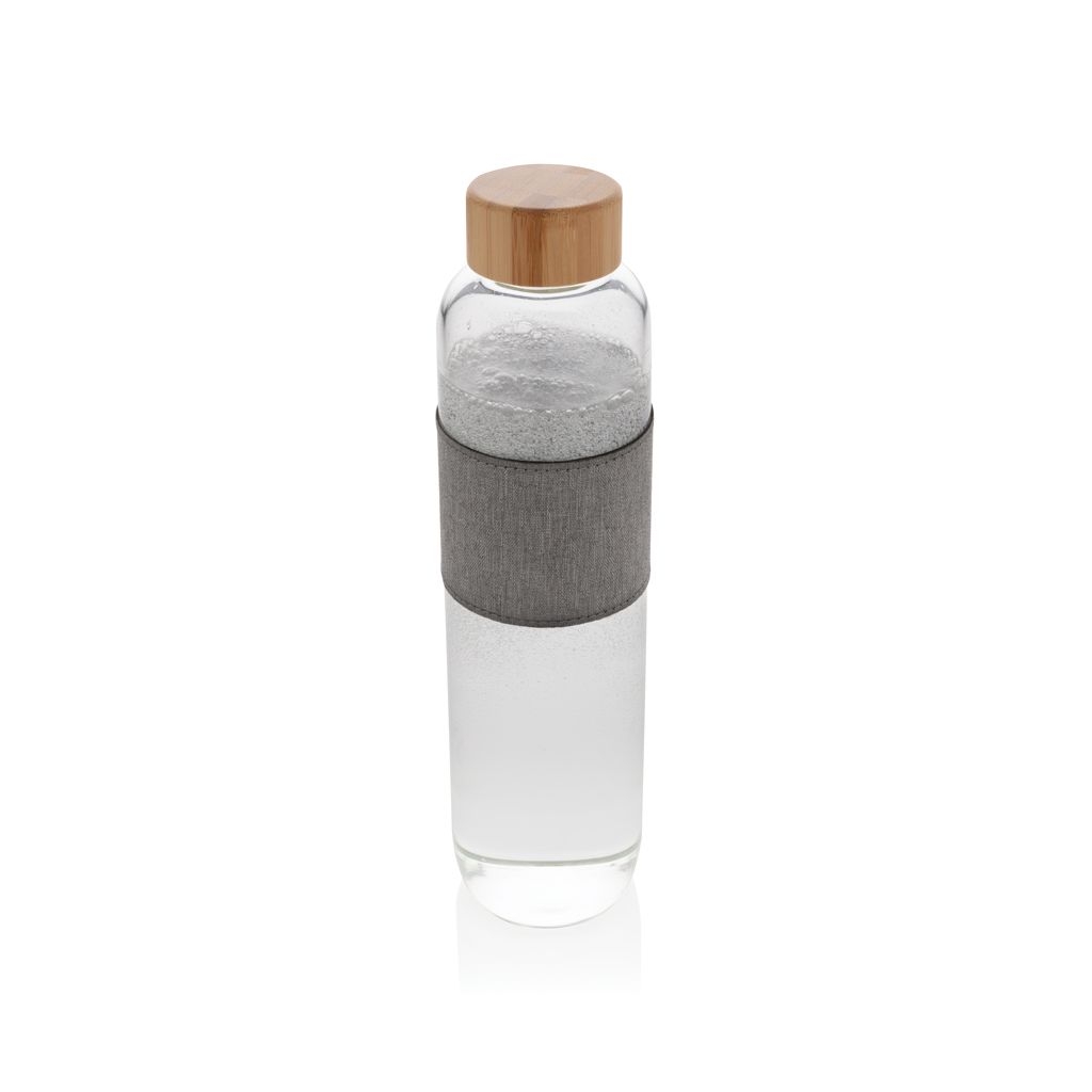 XDP436.77-0Impact Borosilikat-Glasflasche mit Bambusdeckel_ transparent