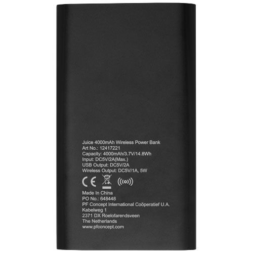 PF124172-4Juice 4000 mAh kabellose Powerbank_ schwarz