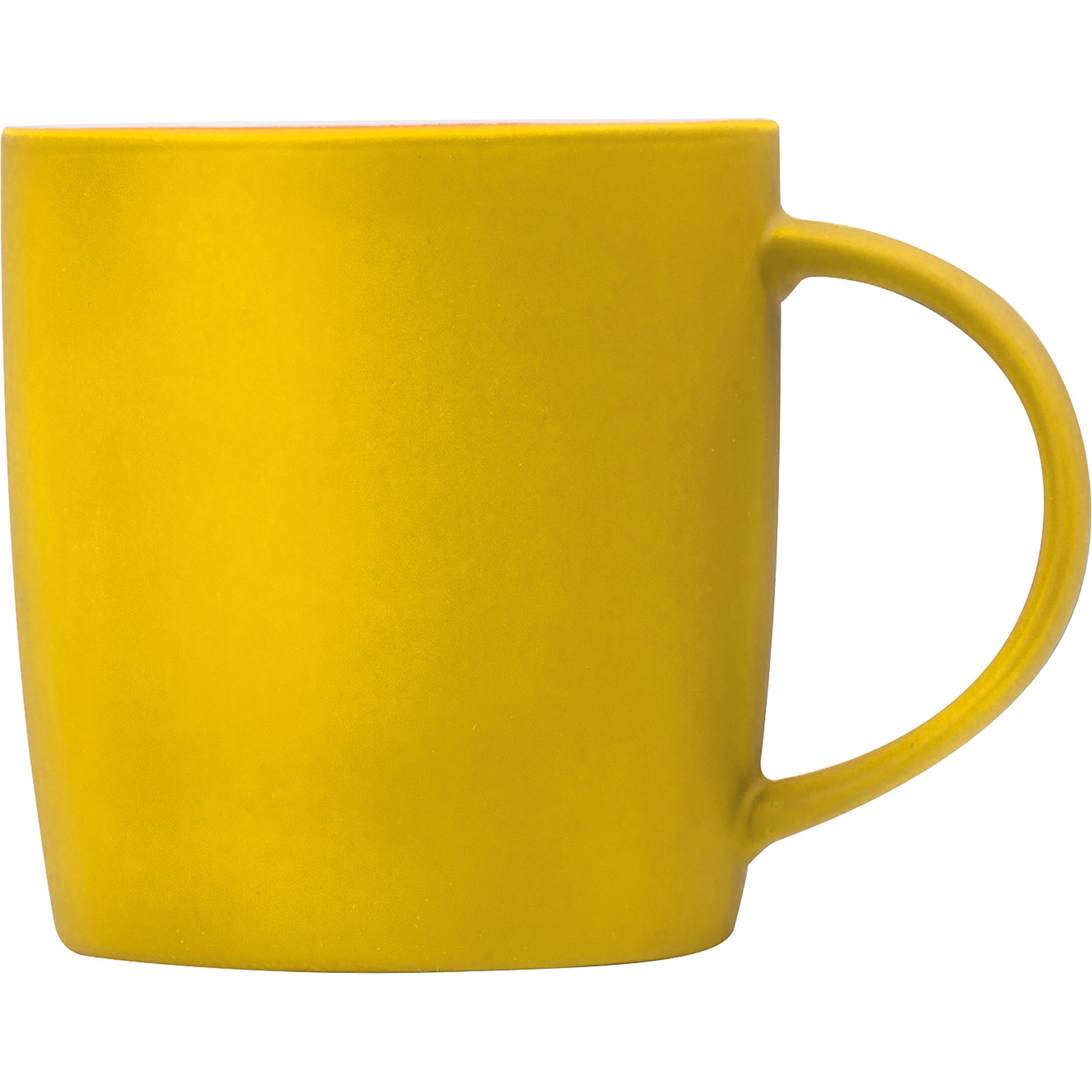 MA80654-08Tasse aus Porzellan_ aussen gummiert_ 300ml_ gelb