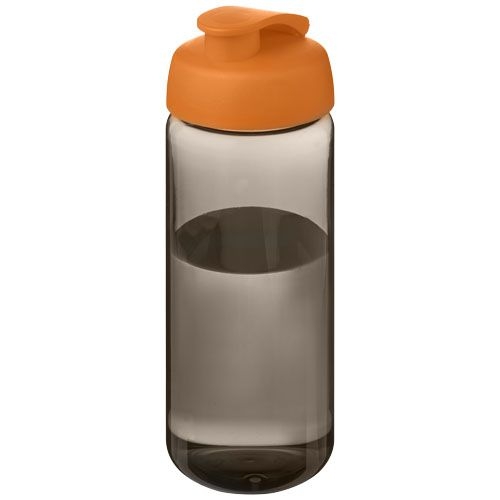 PF210445-2H2O Active® Octave Tritan™ 600-ml-Sportflasche mit Klappdeckel_ kohle_orange PF210445-2H2O Active® Octave Tritan™ 600-ml-Sportflasche mit Klappdeckel_ kohle_orange