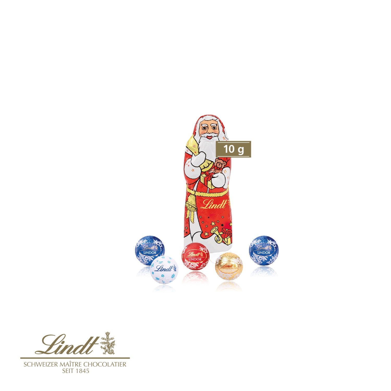 CD95558-013D Praesent _Bus_ mit Lindt Minis und Nikolaus_ Lindt Weihnachts-Mix