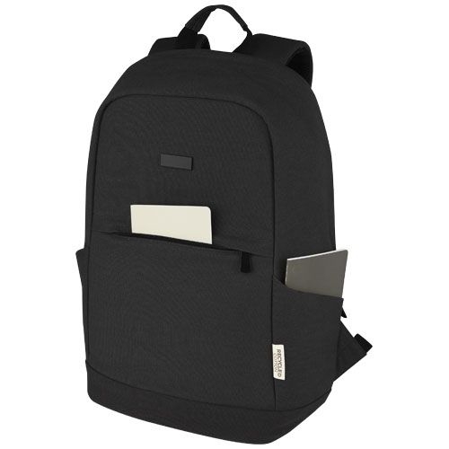 PF120677-4Joey 15_6 Zoll Anti-Diebstahl Laptop Rucksack 18 L aus GRS-recyceltem Canvas_ schwarz