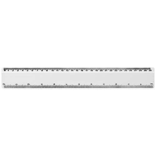 PF210468-1Refari 30 cm Lineal aus recyceltem Kunststoff_ weiss