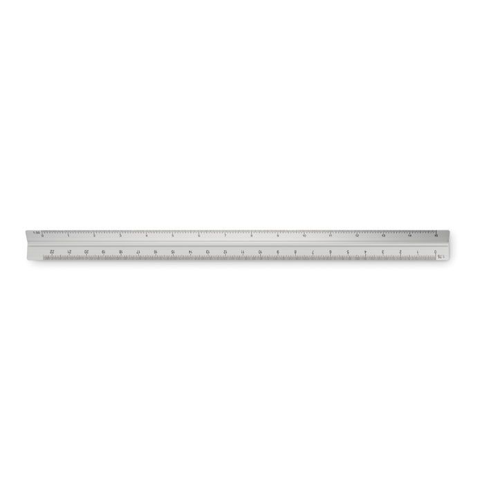 MO6698-16Tria Dreikantlineal Aluminium 30cm_ Mattsilber
