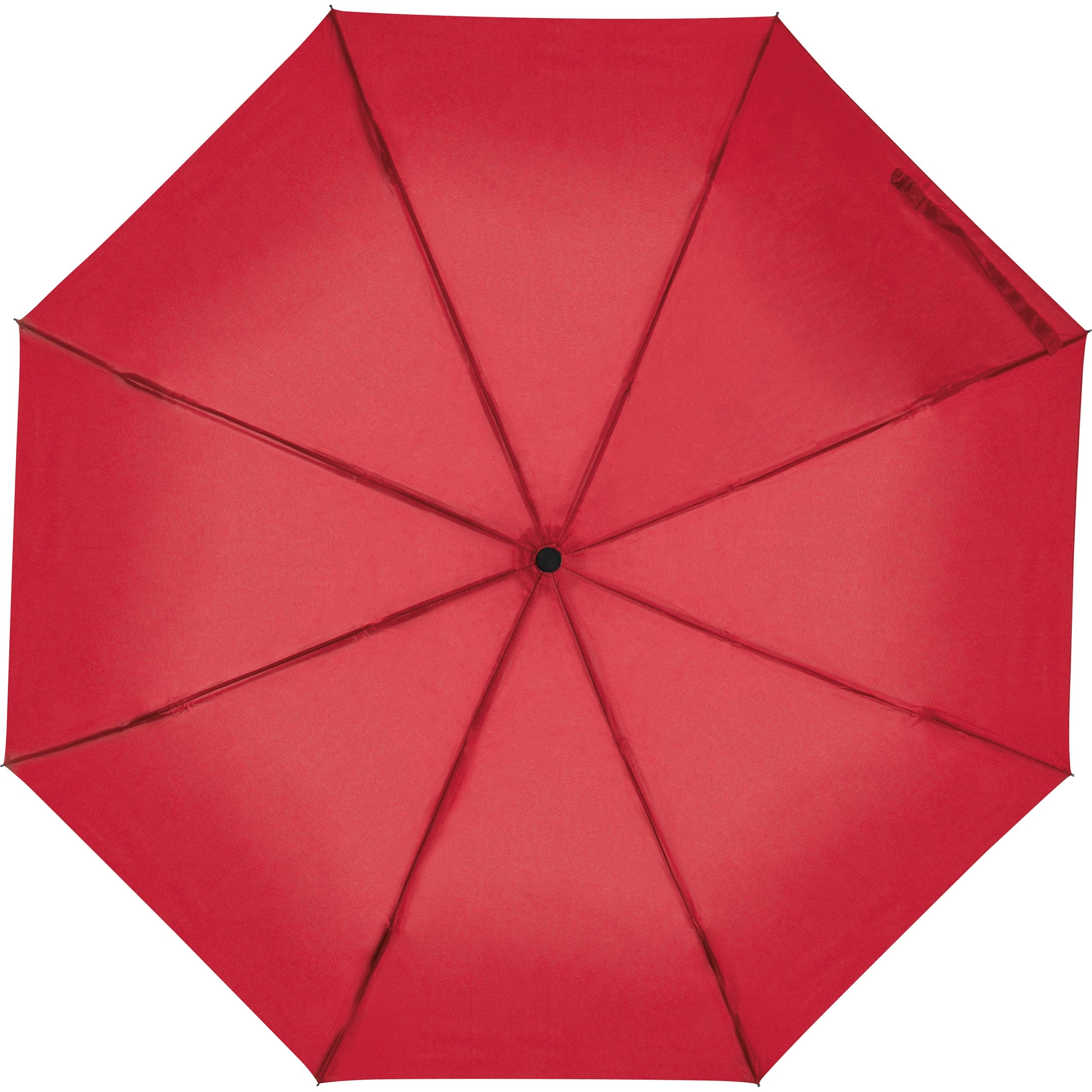 MA40885-05Taschenschirm aus Pongee mit Karabinergriff_ rot