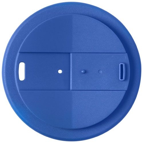 PF210425-27Americano® Eco 350 ml recycelter Becher mit auslaufsicherem Deckel_ mittelblau_weiss