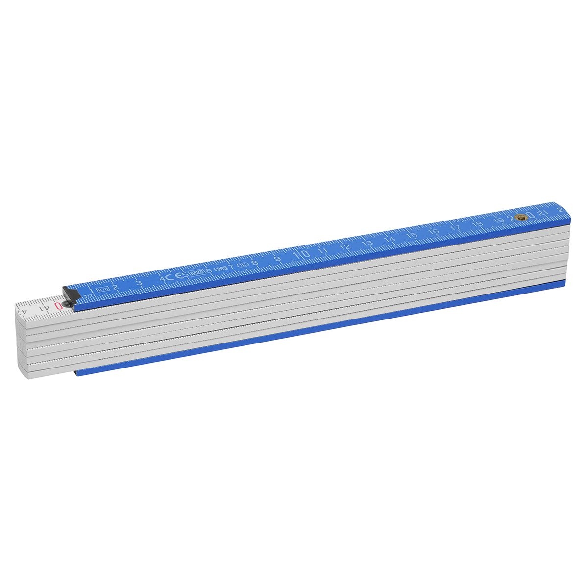 HE8662-0-3Zollstock Holz _Colour_ weiss_ blau HE8662-0-3Zollstock Holz _Colour_ weiss_ blau
