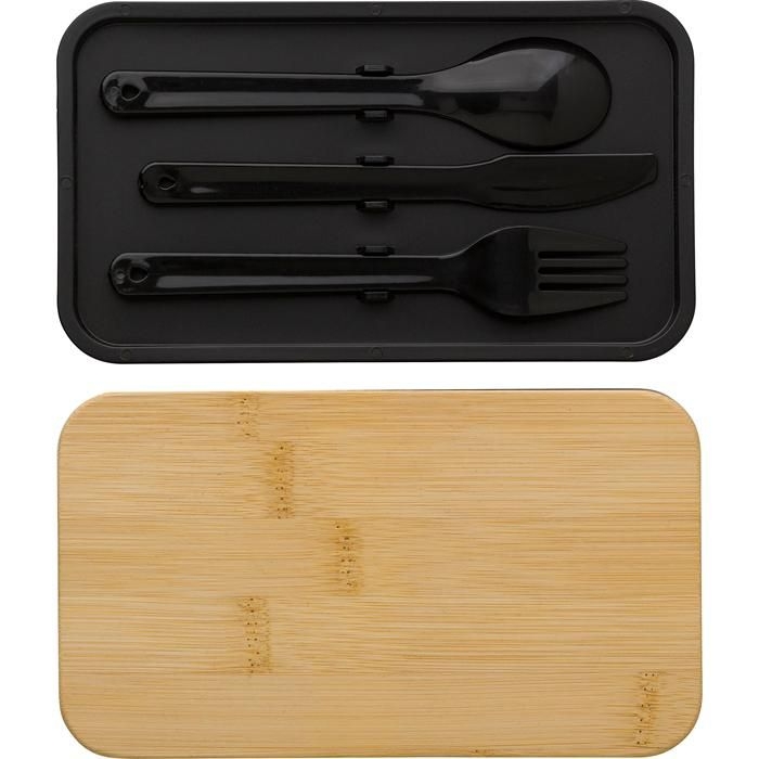GI966040-01Doppellagige PP-Lunchbox Maxton_ schwarz