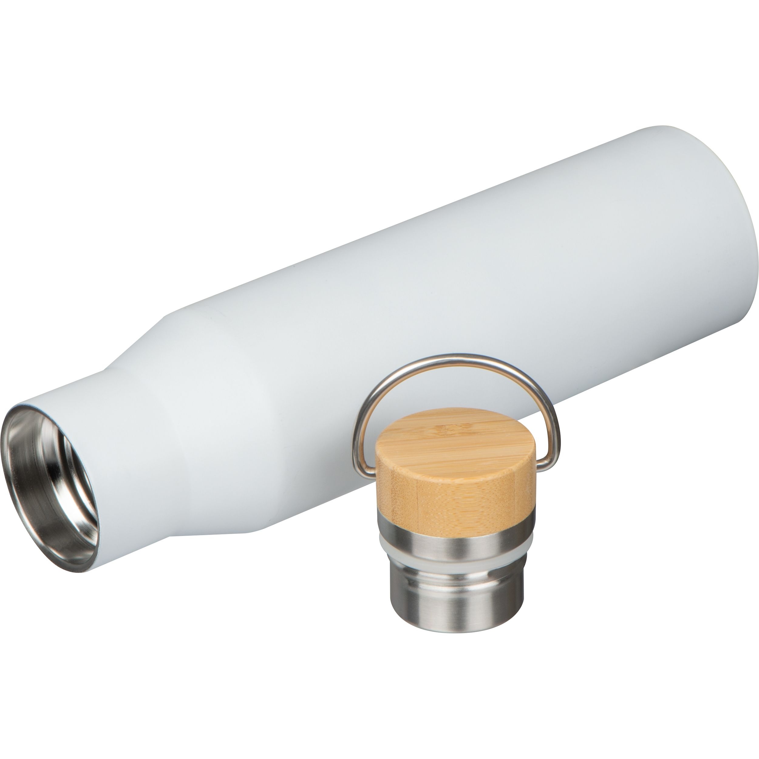 MA83893-06Vakuum Trinkflasche aus recyceltem Edelstahl  MIRELLA_ weiss