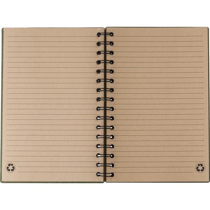 GI1015153-04Hardcover-Notizbuch aus recyceltem Karton Caleb_ gruen