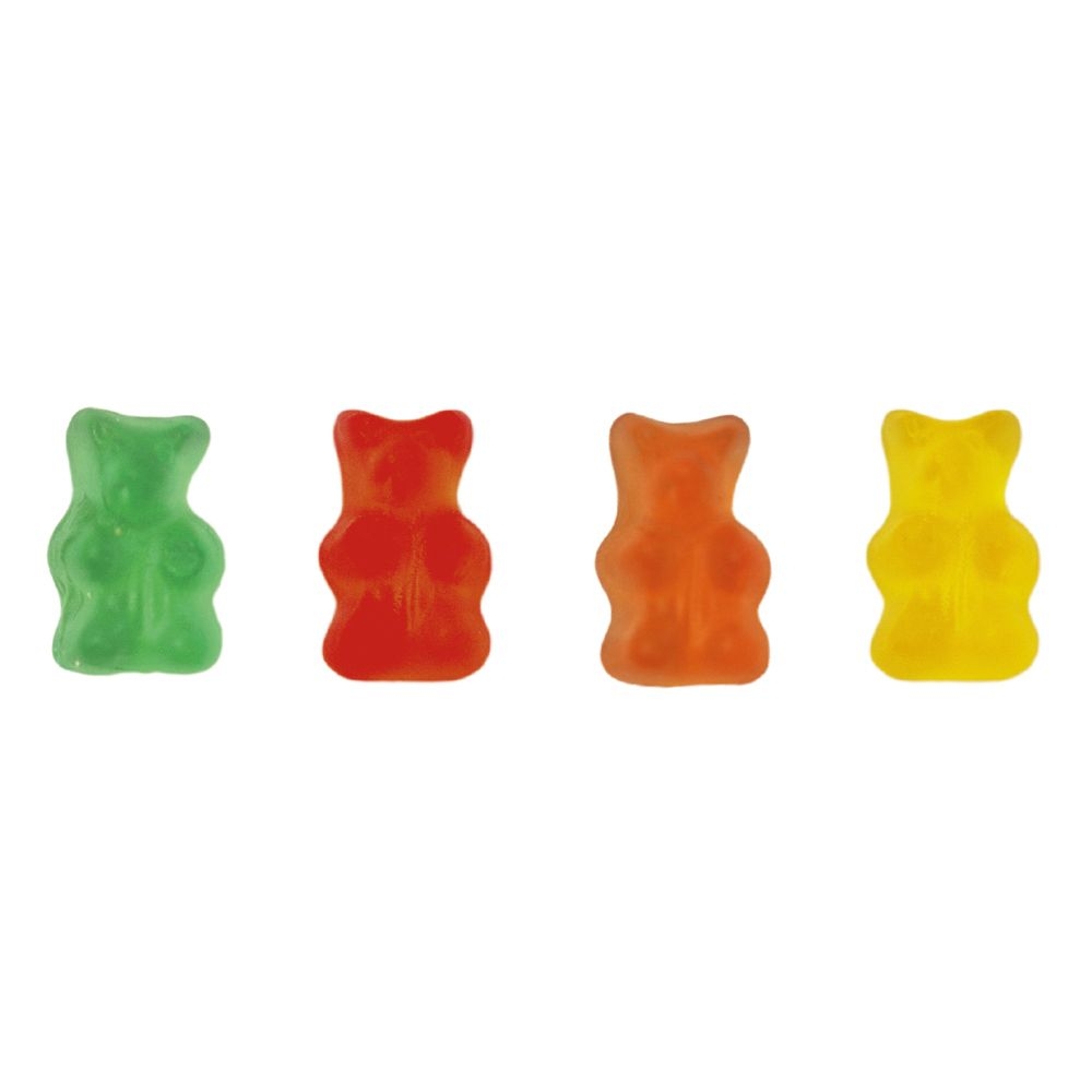 SW0462-1Gummibaerchen zuckerfrei Werbetuete_Gummibaerchen zuckerfrei_ Folie weiss