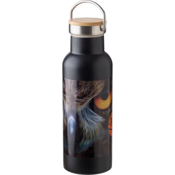 GI668130-01Edelstahl-Trinkflasche doppelwandig Odette_ Schwarz