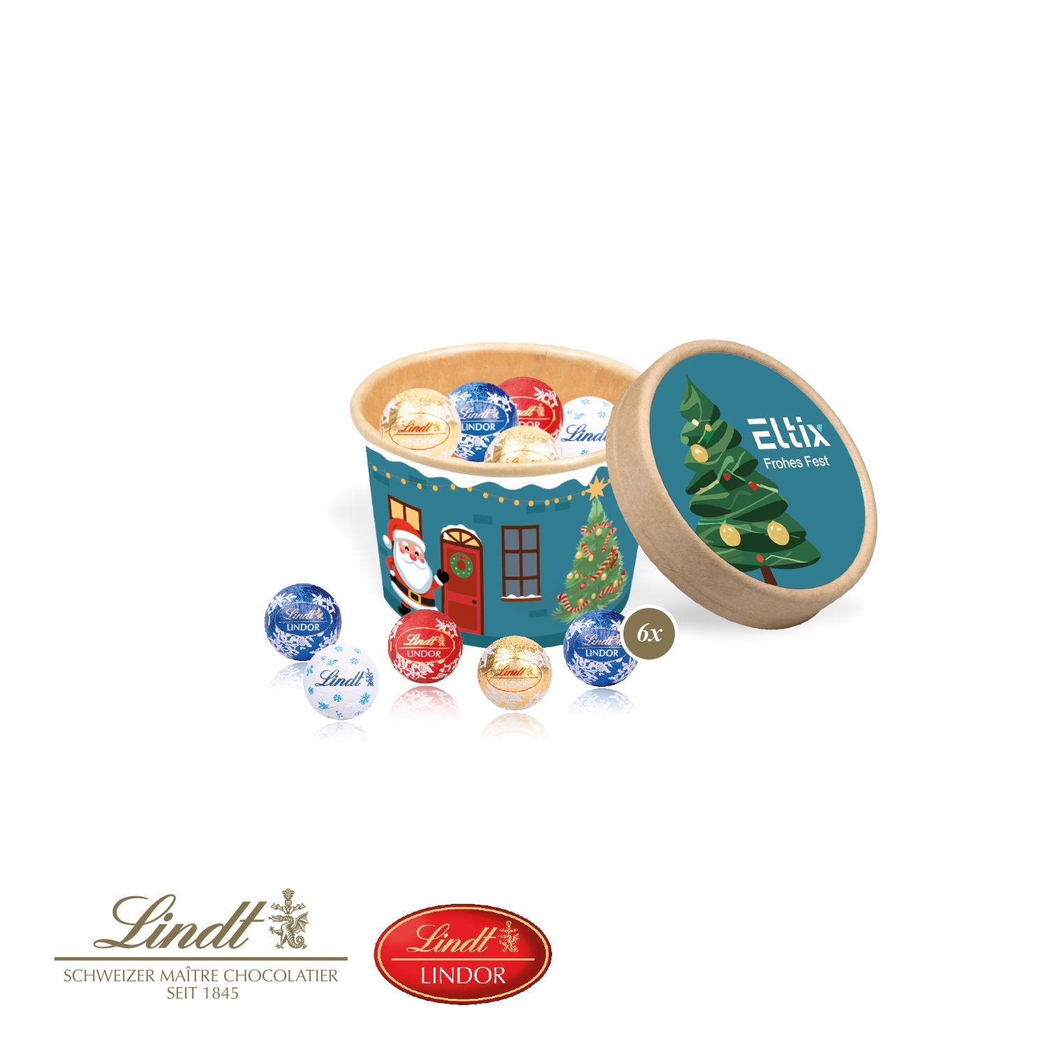 CD95580Christmas Paperbox mit Lindt Minis