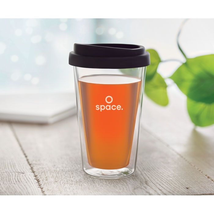 MO9927-03Bielo Tumbler Borosilikat Trinkglas 350ml_ Schwarz