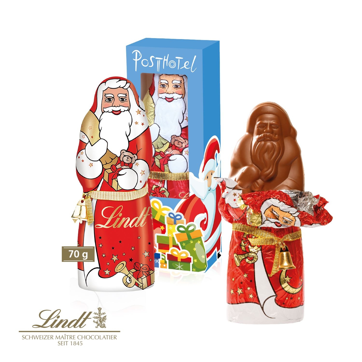 CD95453-01Lindt Weihnachtsmann mit Gloeckchen_ 70 g_ Lindt Weihnachtsmann