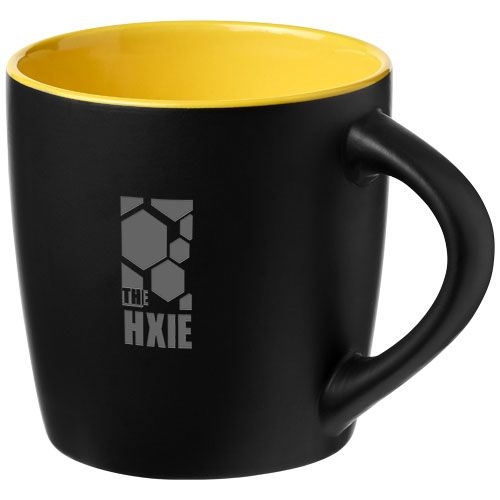 PF100476-6Riviera 340 ml Keramikbecher_ schwarz_gelb