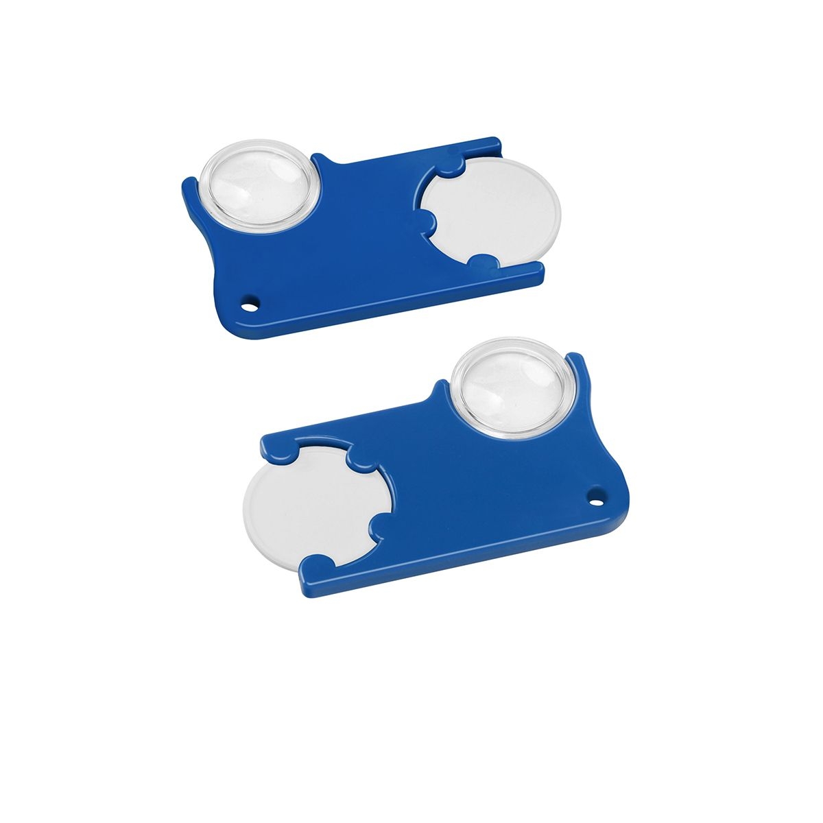 HE8286-0-3Chiphalter mit 1€-Chip und Lupe_ weiss_ blau